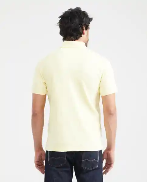Camiseta Polo Summer Jacquard Amarillo Pastel Claro S Chevignon
