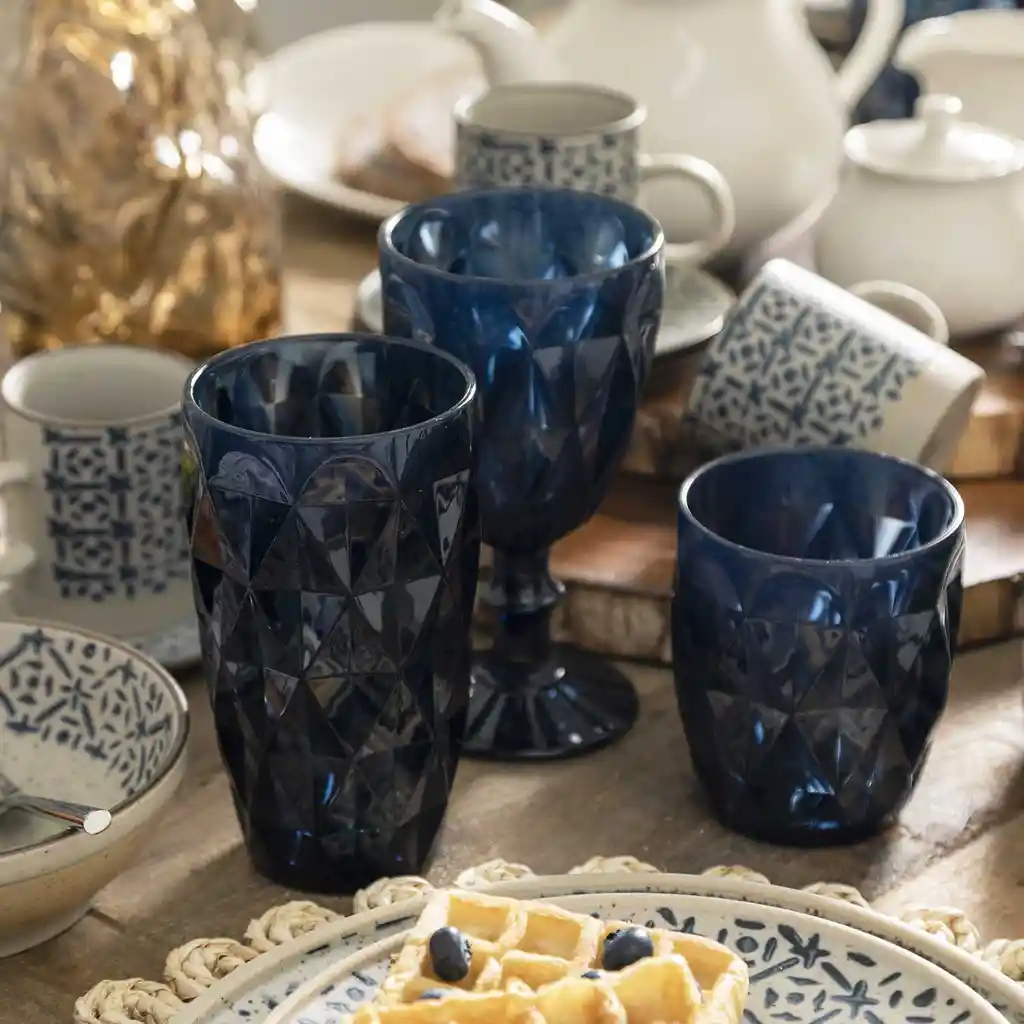 Vaso Largo Borneo Azul 560 mL Ambiente Gourmet