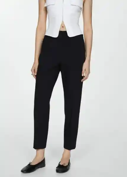 Pantalón Mario Negro Talla 36 Mujer Mango