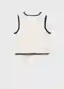 Top Mer Blanco Talla 12 Niñas Mango