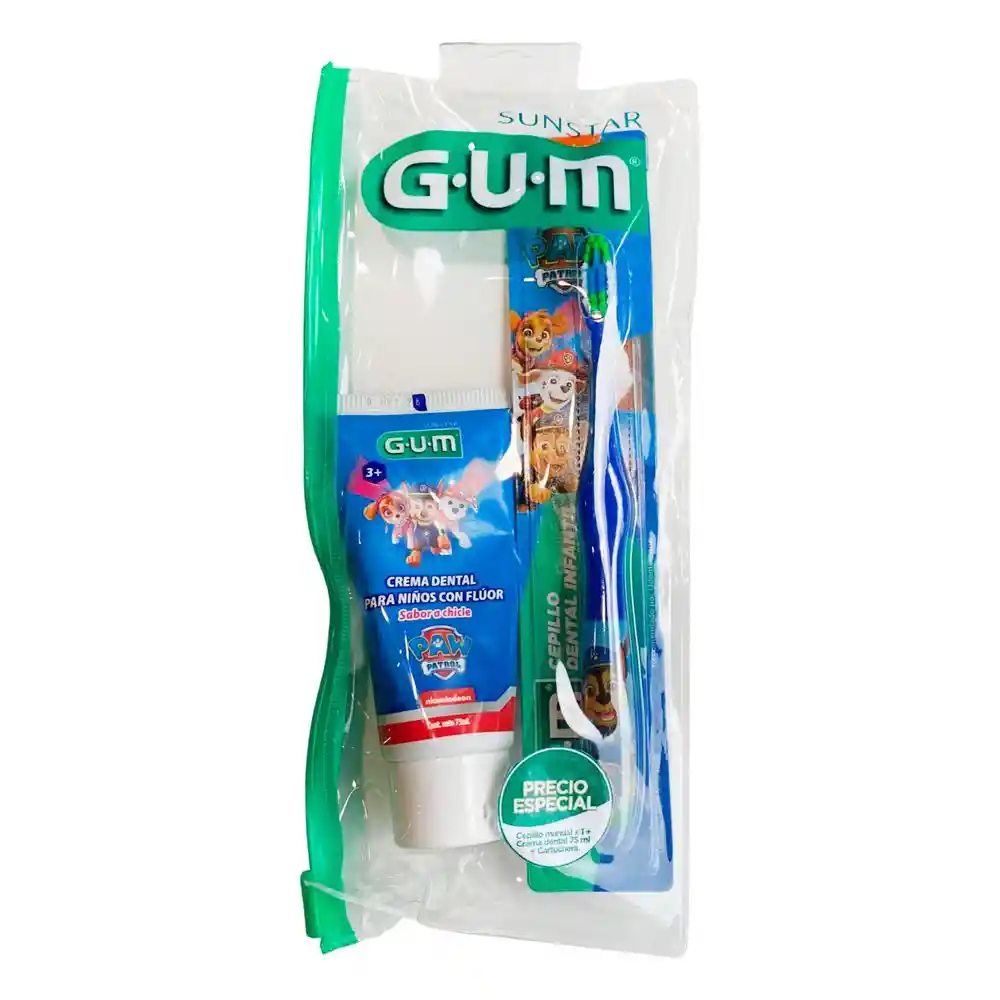 Of Estuche Gum Cepillo + Crema + Cartuchera