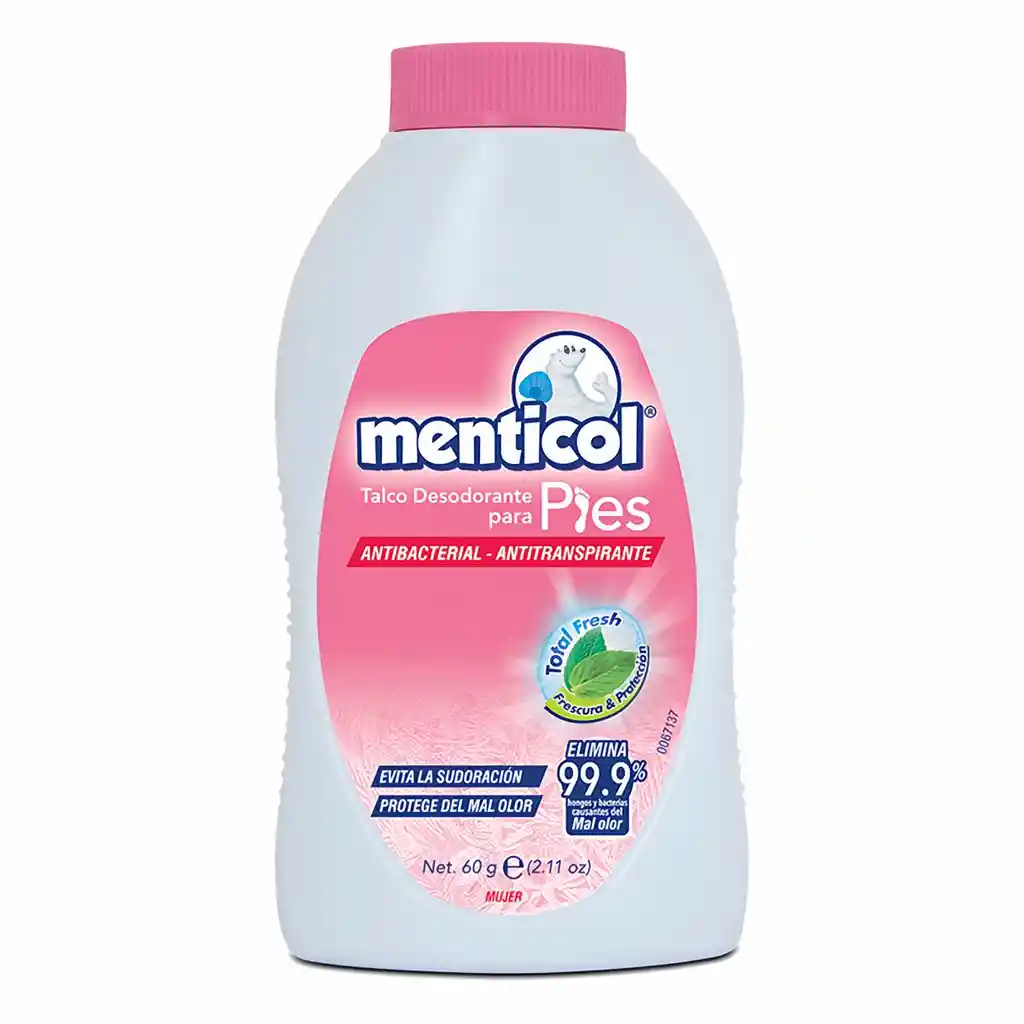 Menticol Talco Desodorante Pies Mujer 