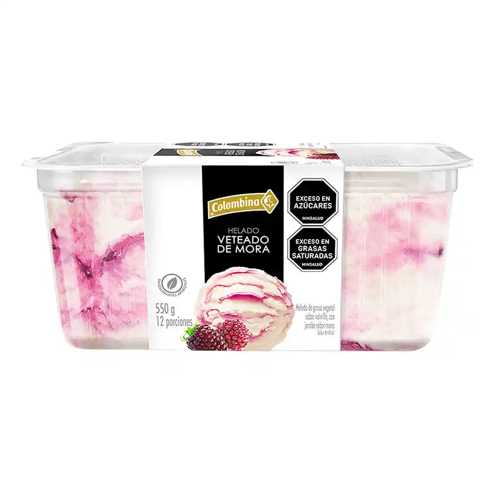 Helado Colombina Veteado Mora