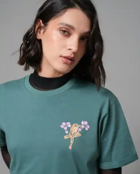 Camiseta Mujer Verde M 203G001_VER185612 Rifle
