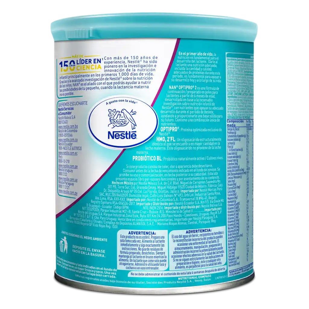 Fórmula infantil NAN OPTIPRO 2 x 400g