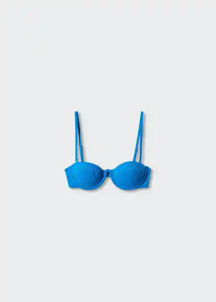 Top Bikini Maca Azul Talla S Mujer Mango