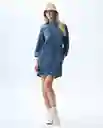 Vestido Mujer Azul Talla M 371G002_AZU174021 Americanino