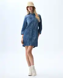Vestido Mujer Azul Talla M 371G002_AZU174021 Americanino
