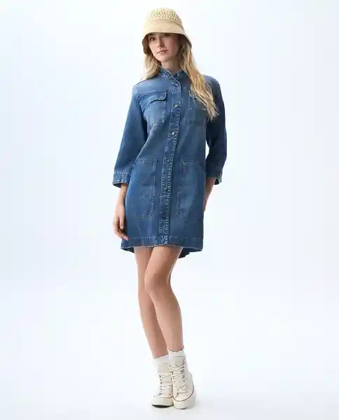 Vestido Mujer Azul Talla M 371G002_AZU174021 Americanino