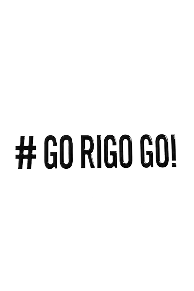 Sticker Adhesivo Con Resina Unisex Negro Go Rigo Go