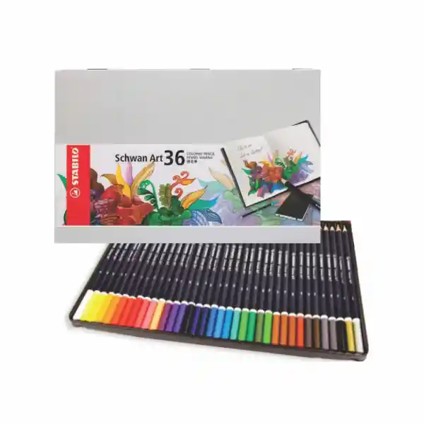 Stabilo Lápiz de Color Schwan Caja Metálica 36 Colores