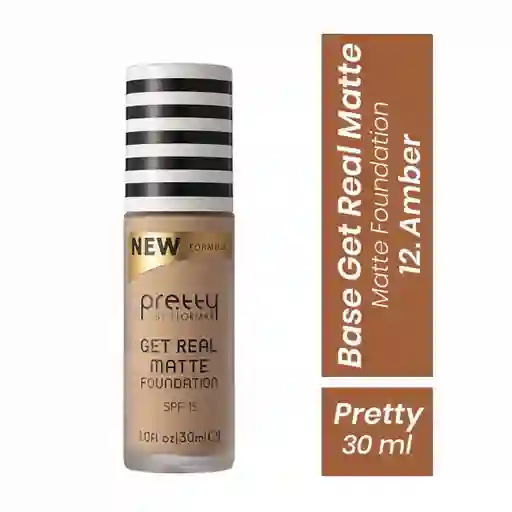 Pretty Base Get Real Matte Foundation Amber 30 mL
