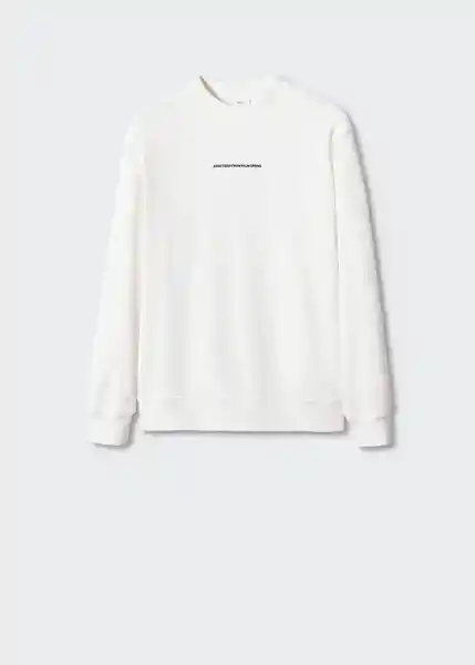 Buzo de Sudadera Pool Crew Off White Talla XS Hombre Mango