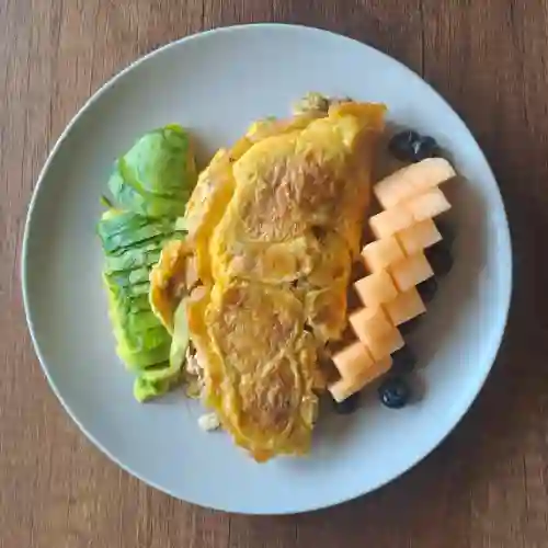Omelette Pollo y Champiñones