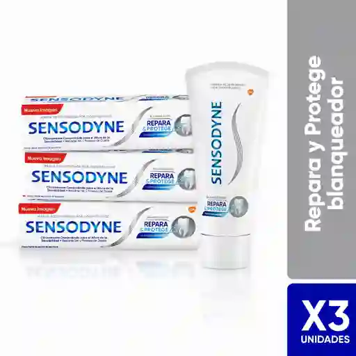Crema dental Sensodyne Repara & Protege Blanqueador x 3