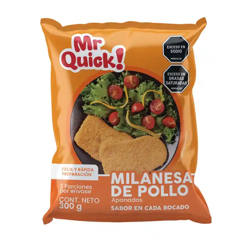 Mr Quiick Milanesa de Pollo Apanado