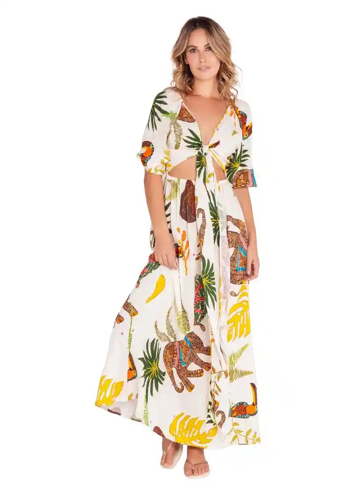 Vestido Largo L-beige