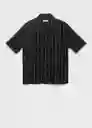 Camisa Formen Negro Talla M Hombre Mango