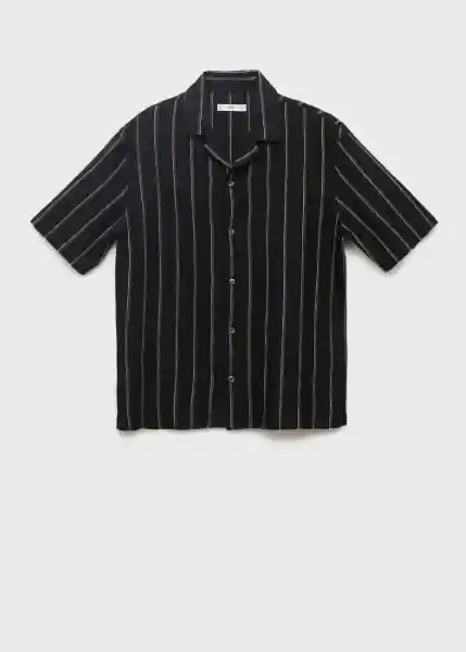 Camisa Formen Negro Talla M Hombre Mango