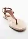 Sandalias Maldi Cuero Talla 35 Mujer Mango