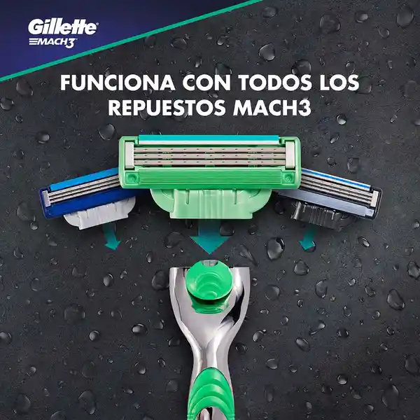 Gillete Repuesto Mach3 x 4 + Gel Afeitar