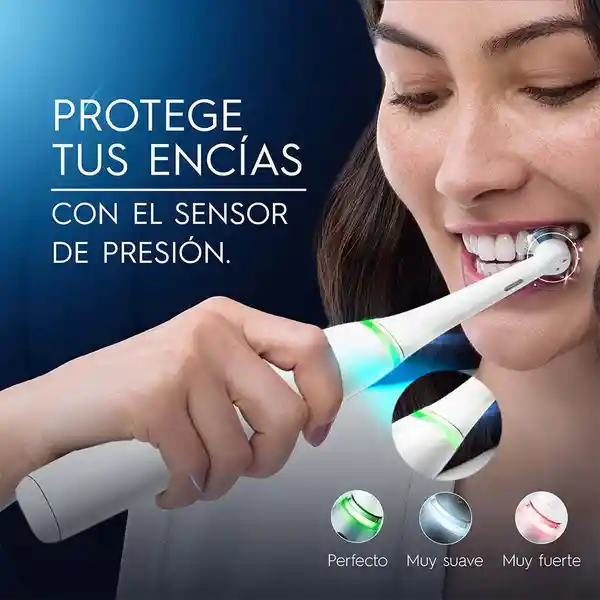 Oral B iO Series 4 Cepillo de Dientes Eléctrico Cabezal Redondo Sensor de Presión Mango Ergonómico y Estuche Blanco