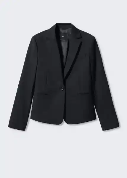 Blazer Americana Macaroni Negro Talla 38 Mujer Mango