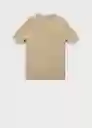 Camiseta Tricot Andrew Beige Talla L Hombre Mango