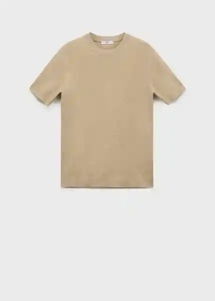 Camiseta Tricot Andrew Beige Talla L Hombre Mango