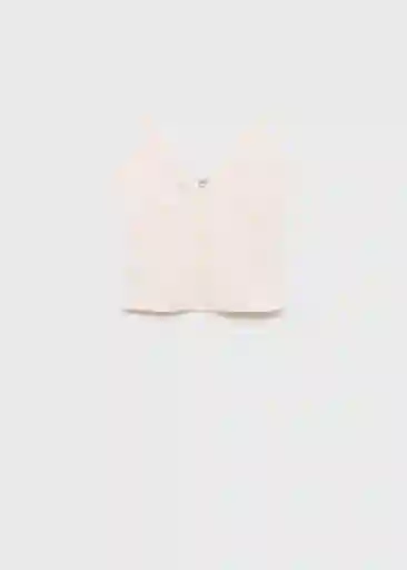 Top Mel Crudo Talla S Mujer Mango