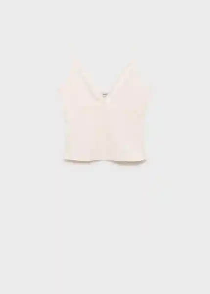 Top Mel Crudo Talla S Mujer Mango