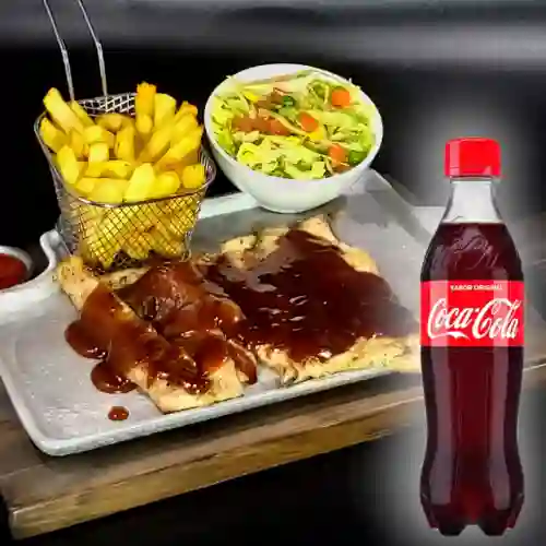 Combo Lomito Cerdo Salsa Bbq + Coca Cola