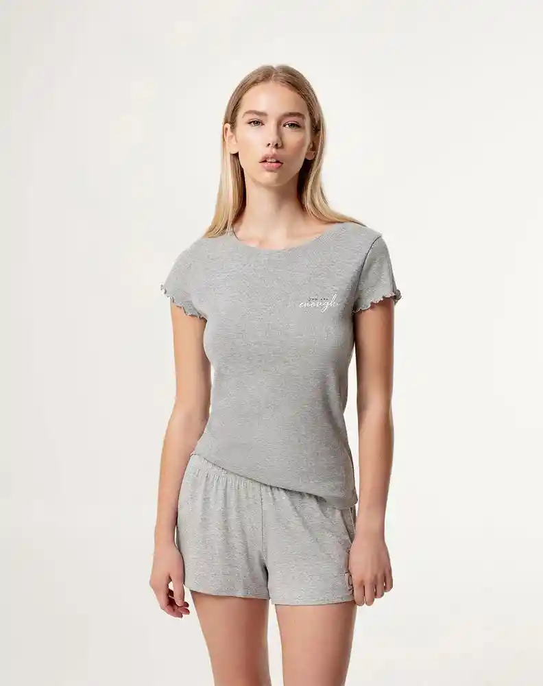 Pant. Pij Corto Mujer S-grisjaspe