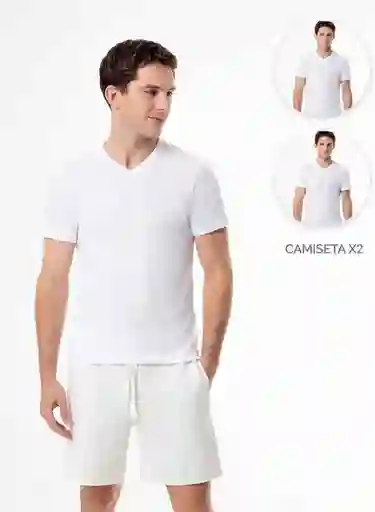 Camisilla Paq. T-shirt Hombre Xl-blanco900