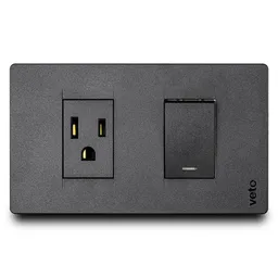Veto Toma Mixto Con Interruptor Black