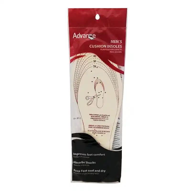 Advance Plantillas Universales Pie Hombre Absorbe Impactos 