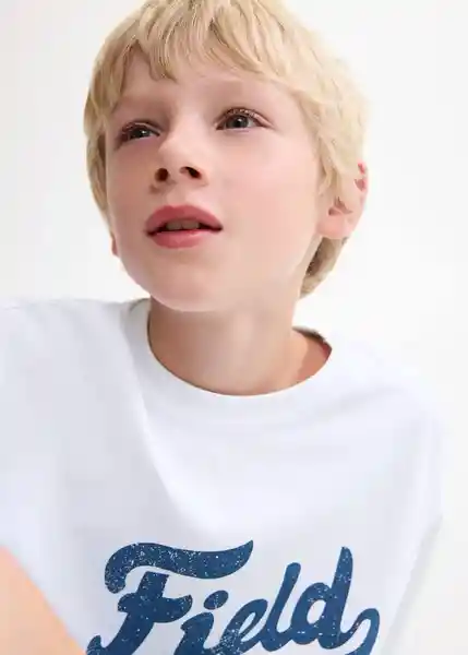 Camiseta Park1 Blanco Talla 08 Niños Mango