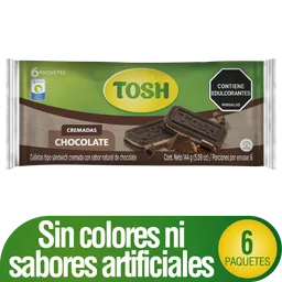 Tosh Galleta Tipo Sándwich Cremada Sabor Chocolate