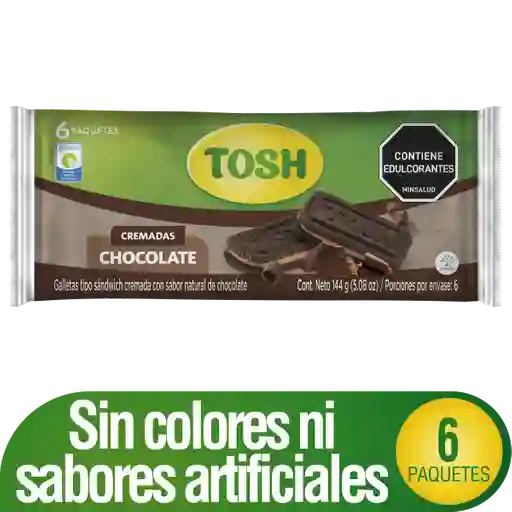 Tosh Galleta Tipo Sándwich Cremada Sabor Chocolate