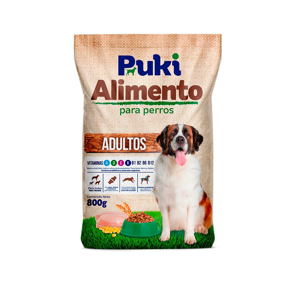 Alimento Perro Adulto Pukí Puki 800 g