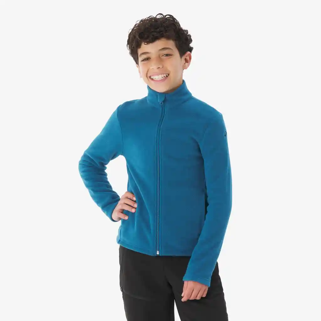 Chaqueta Polar de Senderismo Térmica Para Niños Quechua Mh100 - Azul