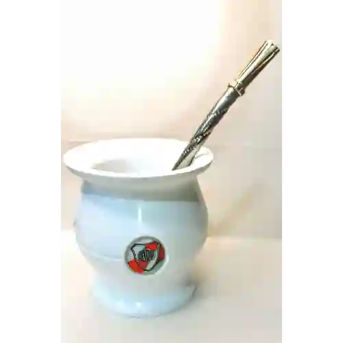 Set de Mate River Plate con Bombilla