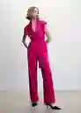 Enterizo Mono Seven Fucsia Talla M Mujer Mango