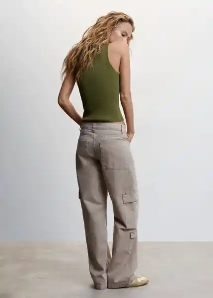 Top Karl Khaki Talla 18 Mujer Mango