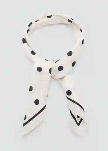 Pañuelo Topitos Crudo Talla 99 Mujer Mango