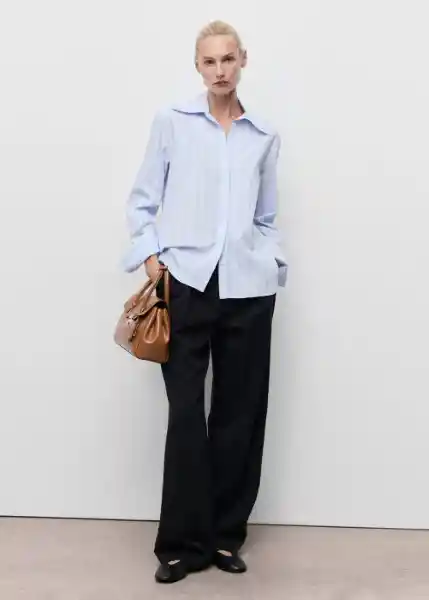 Camisa Chynyr Celeste Talla S Mujer Mango