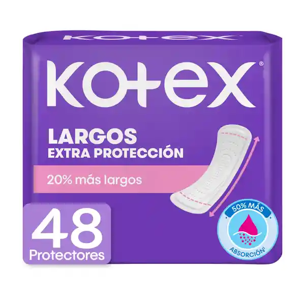 Protector Diarios Kotex Largos 48 Und