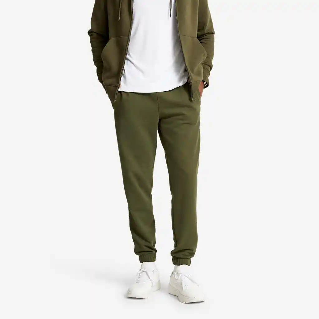 Pantalón Jogger de Fitness Para Hombre Corte Regular - Verde Caqui