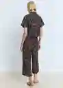 Camisa Life Marrón Talla S Mujer Mango