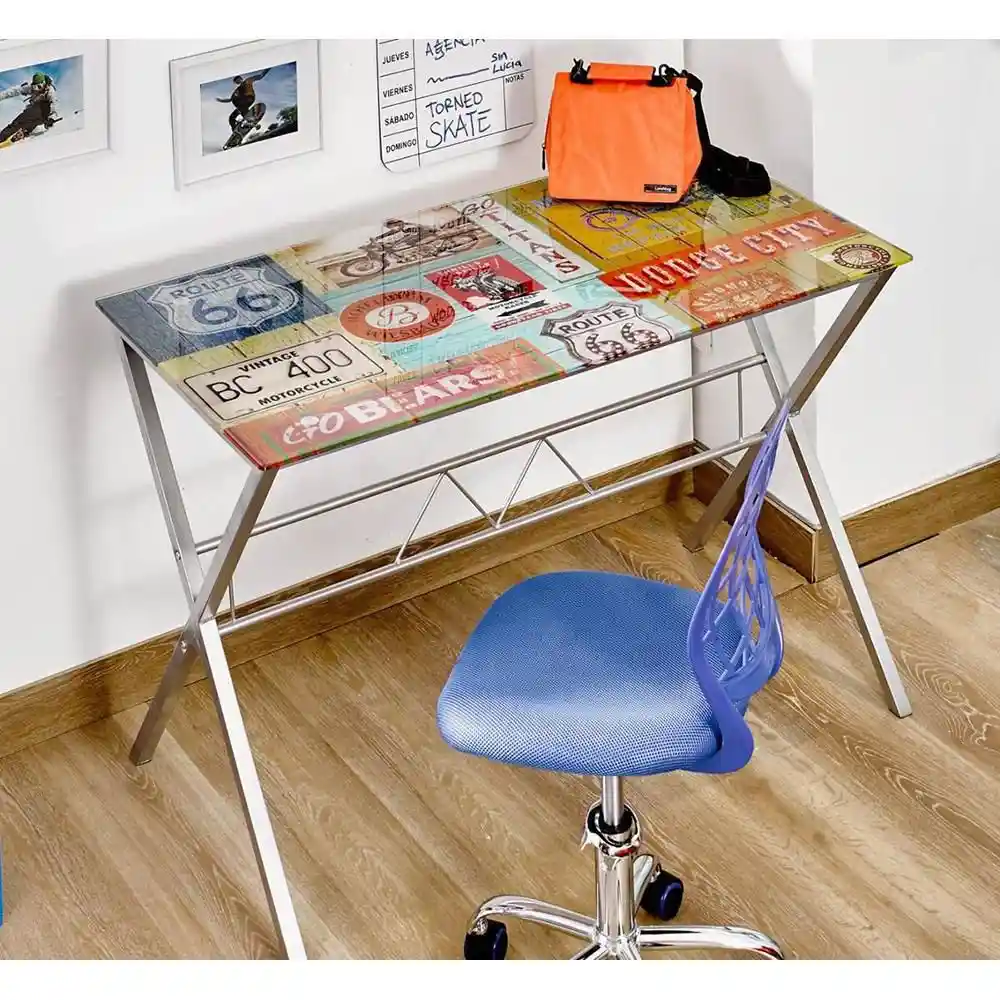 Escritorio Vidrio Milticolor